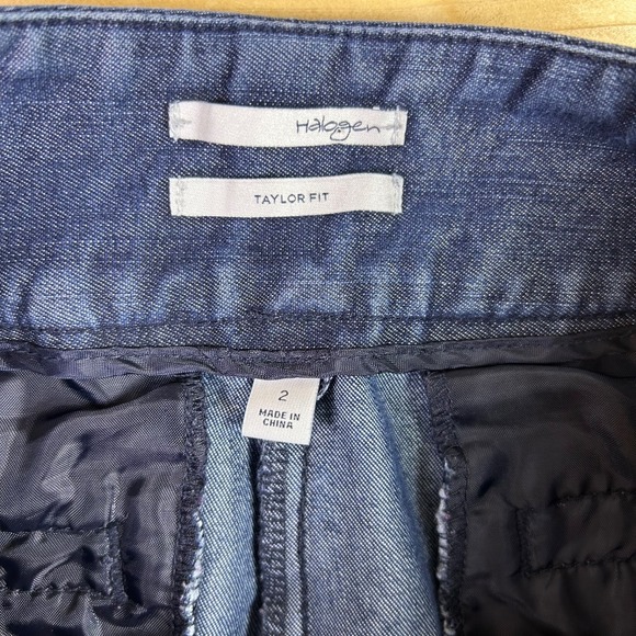 Halogen Jeans Womens 2 Taylor Fit Wide Leg Trouser Low Rise Denim Blue Jeans - Picture 3 of 10